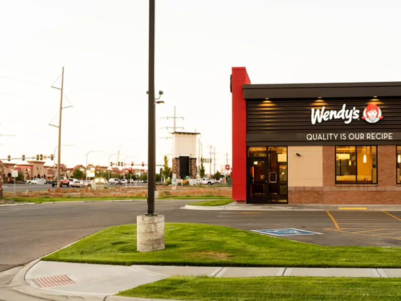 Exterior of front of Wendy's building at Sandcreek Commons