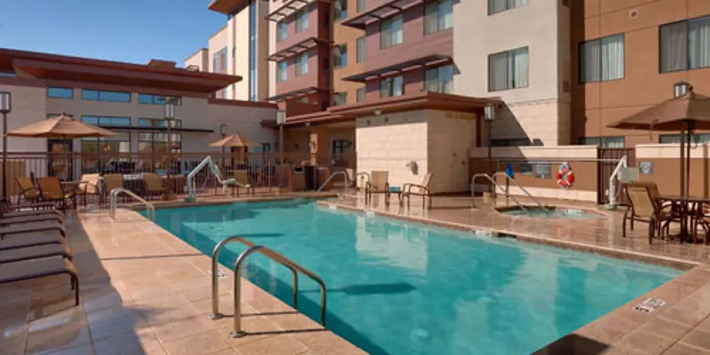 Exterior poolside within Residence Inn by Marriott Gilbert