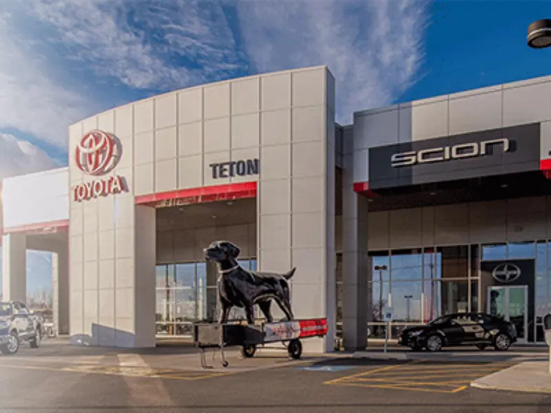 Exterior shot of front of Teton Toyota Idaho Falls