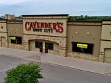 Exterior aerial view of Cavender's building and parking area apart of Central Texas Marketplace