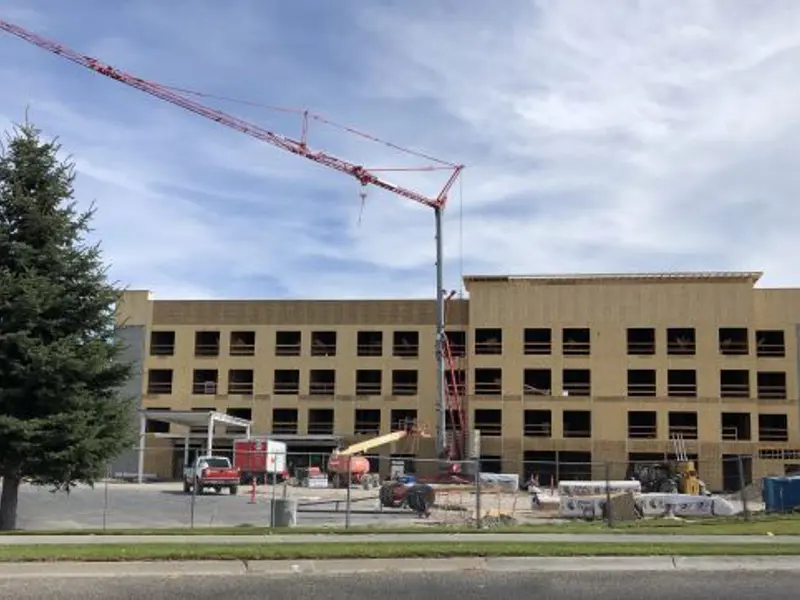 Exterior of under construction Ball Ventures real estate building