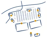 Southcenter lot layout of buildings and parking lot